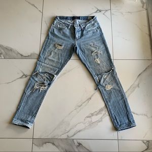 Lucky Brand Ripped Slim Boyfriend Jeans
